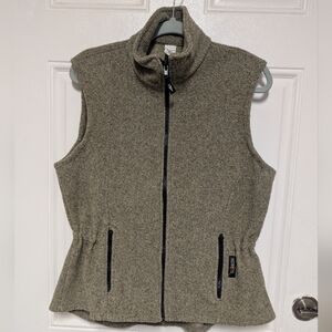 Kerrits Vest Womens Sz M Green Fleece Full Zip Horse Equestrian USA Made Jacket